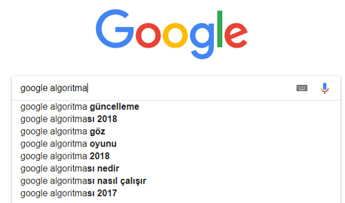 Yıllara göre Google algoritması